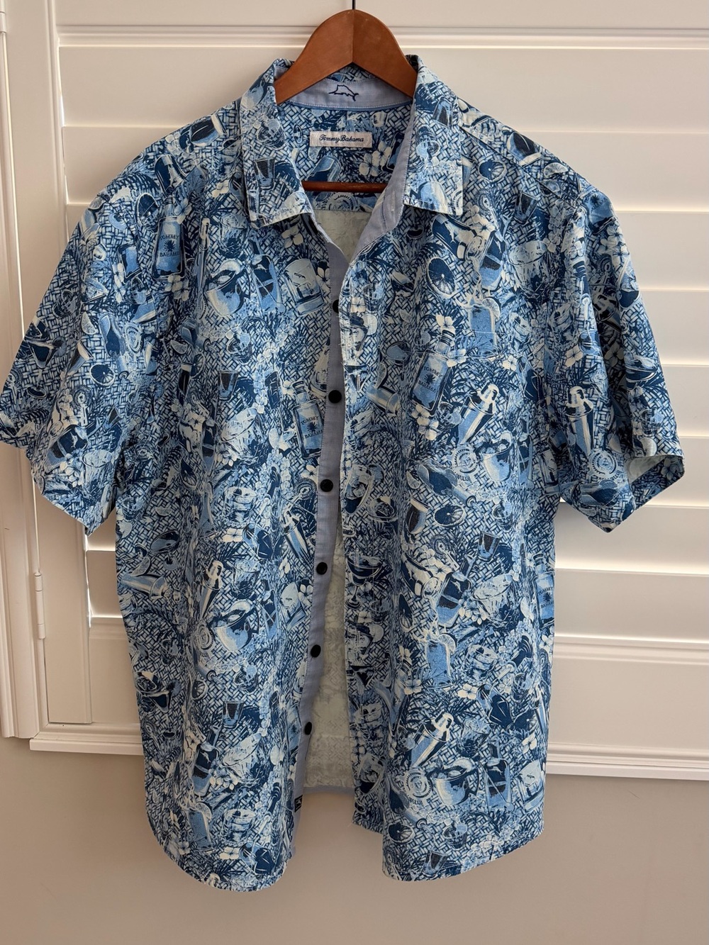 Vintage Tommy Bahama 100% silk printed shirt, XXL